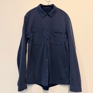 Lululemon Classic Long Sleeve Navy Button-Up Overshirt